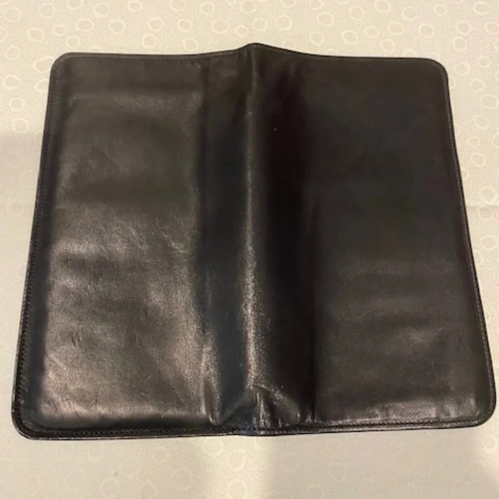 VTG ROLFS GOLDEN CIRCLE Black Leather Travel WALLET